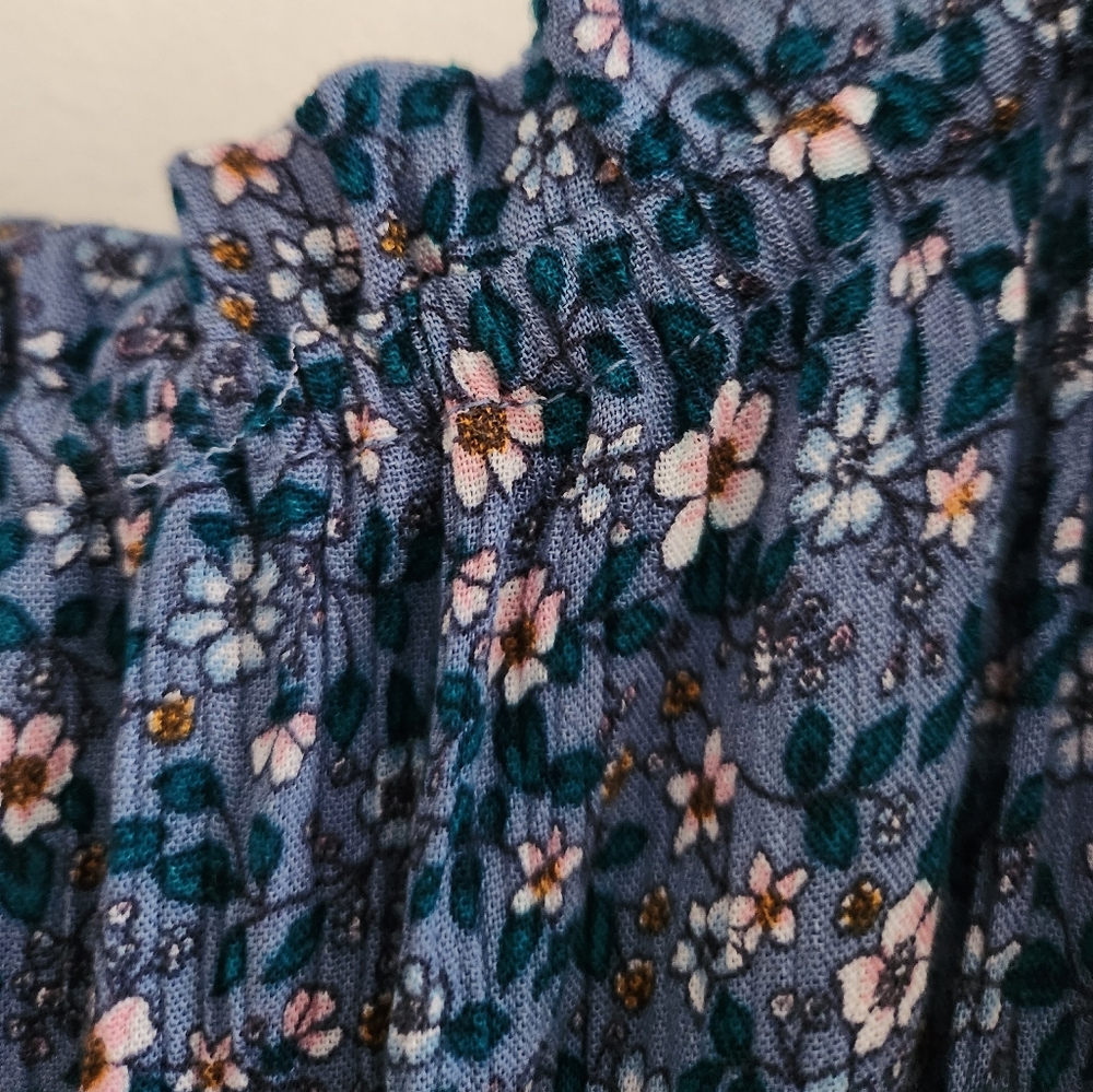 Aeropostale Floral Square-Neck Tie Shoulder dress, size xs - Picture 6 of 11